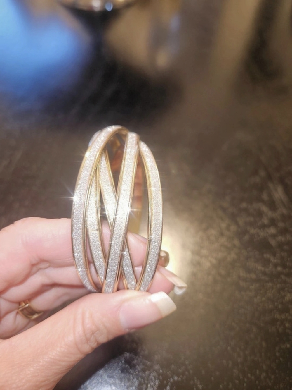 Mixed-Tone Layered Bracelet Set Like New